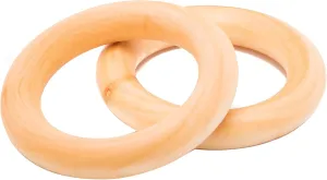 Walnut Tree - Maple Wood Teething Rings, Natural Wooden Teething Ring, Handcrafted Baby Teether, Plastic & Lead-Free Teething Ring, Baby Teether Toys, 3 Inches, Set of 4