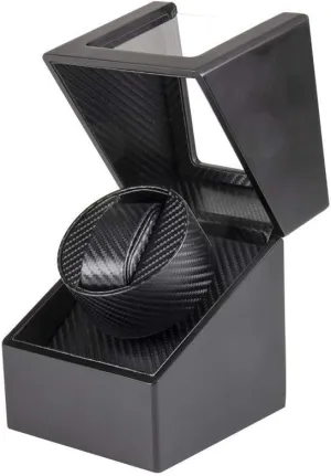 Watch Winder Box, Two Power Drive Modes, Wood Shell Piano Paint Exterior, Quiet Motors, Fit Man Women Automatic Watch Watch Winder Storage Display Box (Black A)
