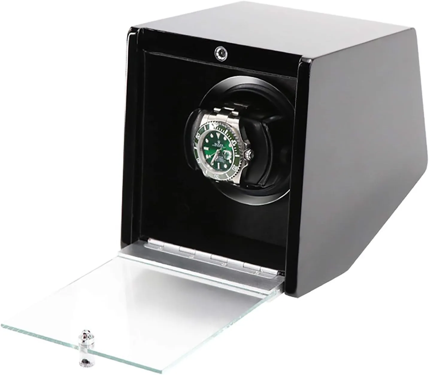 Watch Winding Box with Rotary Motor and Access Control, with Atmos LED, for Winding Dual Power Mechanical Watches