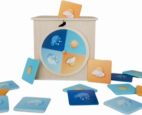 Weather Spin & Drop | Best Toys for 18 Months and Up, Explore The Weather, Educational Wooden Weather Toy, Changing Seasons, Toddler Science Toys, Weather Toys, Learning Through Play Preschool