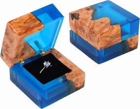 Wedding Ring Box, Handmade Wooden Ring Bearer Box for Proposal, Elegant Vintage Ring Holder Box, Engagement Ring Box with Single Slot, Suitable for Proposal, Wedding, Jewelry Storage