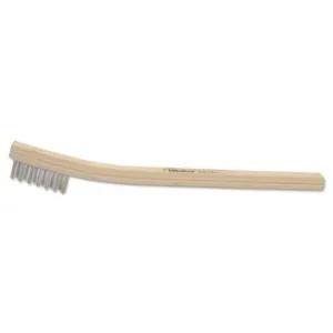 Weiler 44167 Small Hand Wire Scratch Brush, Stainless Steel Fill, Wood Block, 3 X 7 Rows, Made in The USA (Pack of 36)