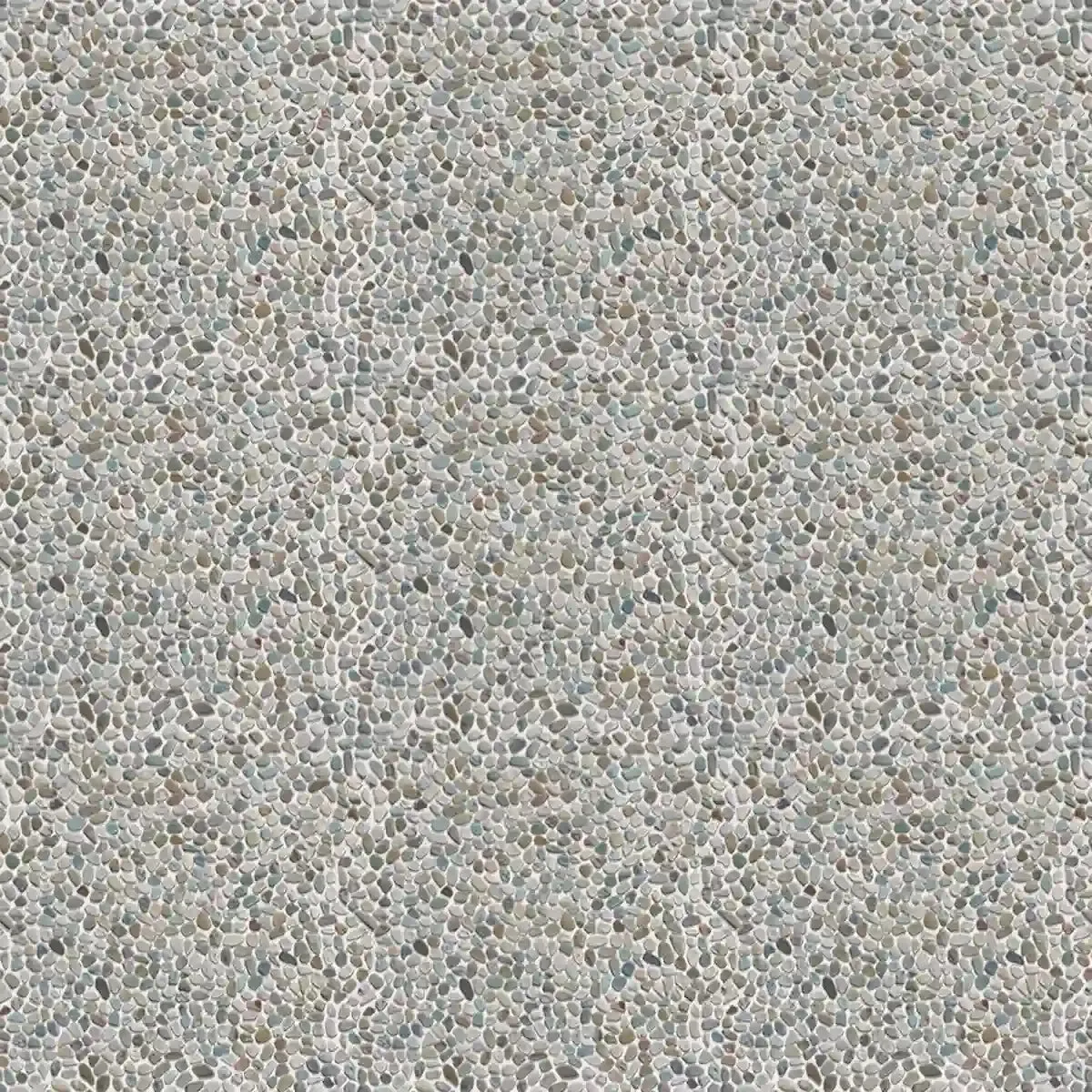 White Green Mini Pebble Natural Stone Mosaic Wall & Floor Tile | 11 Tiles per case