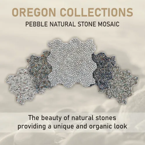 White Mini Pebble Natural Stone Mosaic Wall & Floor Tile | 11 Tiles per case
