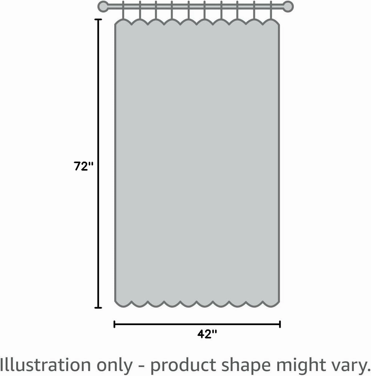White Ruffle Curtains 2 Panels - Shabby Chic Romantic Drapes for Bedroom, Fluffy Aesthetic Backdrop, Farmhouse Décor (W42 inch x L 72 in Set of 2)