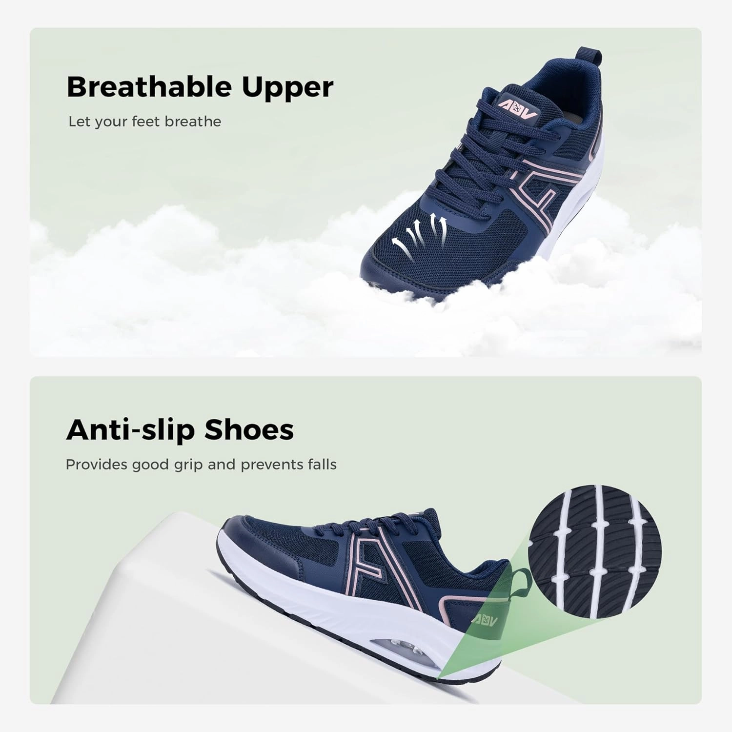 Wide Toe Box Shoes Women with Arch Support Walking Shoes Orthotic Plantar Fasciitis Tennis Sneakers