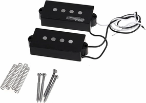 Wilkinson M-series WOPB Variable Gauss Alnico 5 Precision Bass Humbucker Pickups Vintage Tone Set for 4-string PB Style Electric Bass, Black