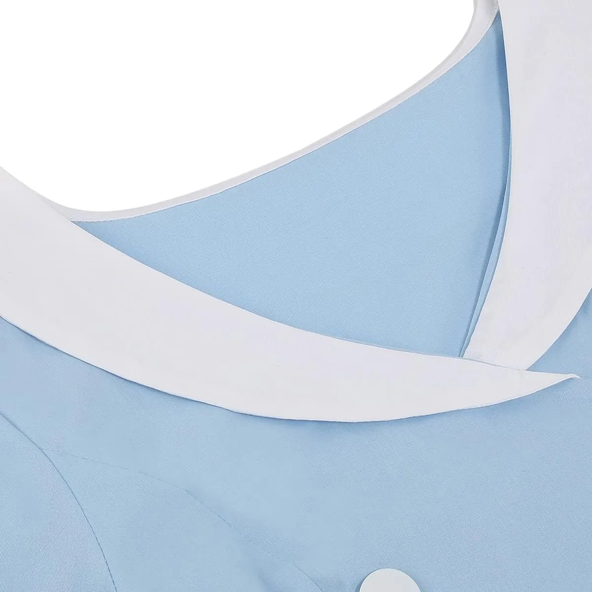 Women Double Breasted Notch Lapel 50s Vintage Short Sleeve Cocktail Swing Dress Polka Dot 1950s Rockabilly Prom Midi Dress