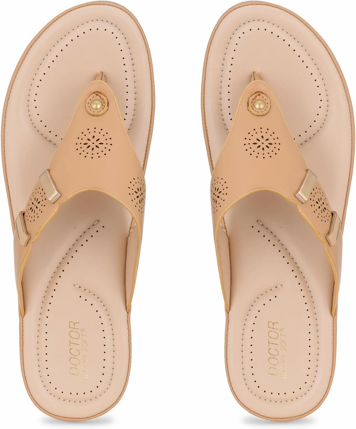 Women's Comfortable Memory Foam Thong Doctor Slippers/Flip-Flops| Fashionable Casual & Stylish| Lightweight & Breathable|Outdoor Synthetic Casual Chappals Sandals Ladies/Girls D-617