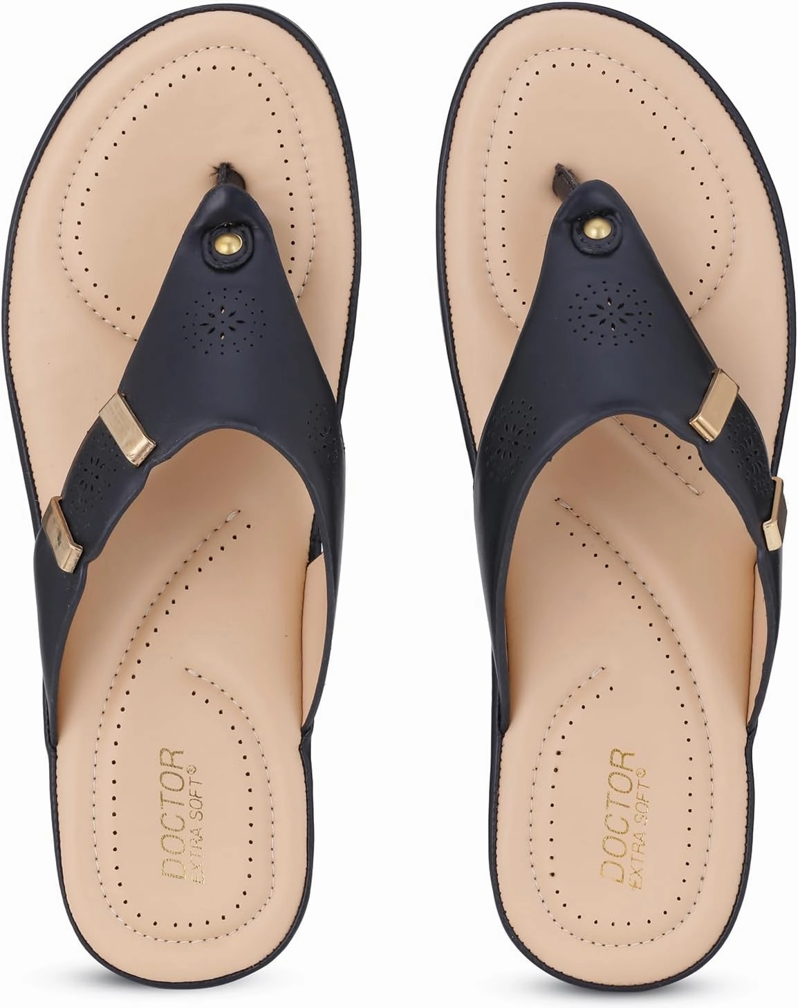 Women's Comfortable Memory Foam Thong Doctor Slippers/Flip-Flops| Fashionable Casual & Stylish| Lightweight & Breathable|Outdoor Synthetic Casual Chappals Sandals Ladies/Girls D-617