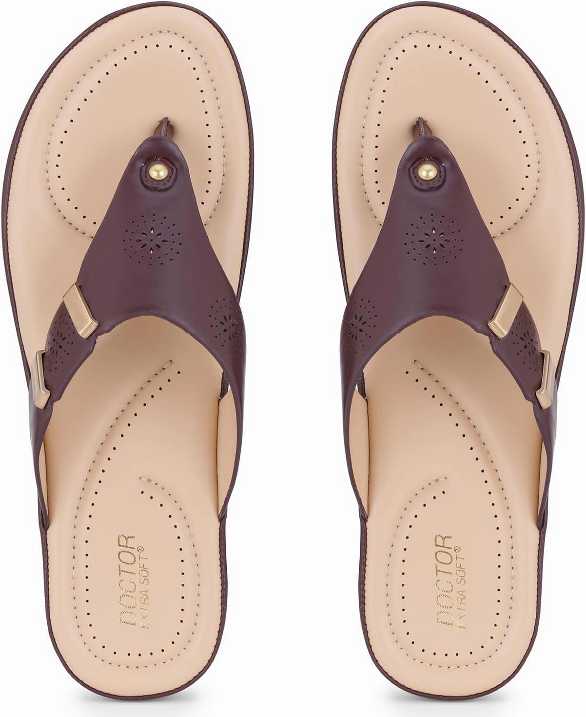 Women's Comfortable Memory Foam Thong Doctor Slippers/Flip-Flops| Fashionable Casual & Stylish| Lightweight & Breathable|Outdoor Synthetic Casual Chappals Sandals Ladies/Girls D-617