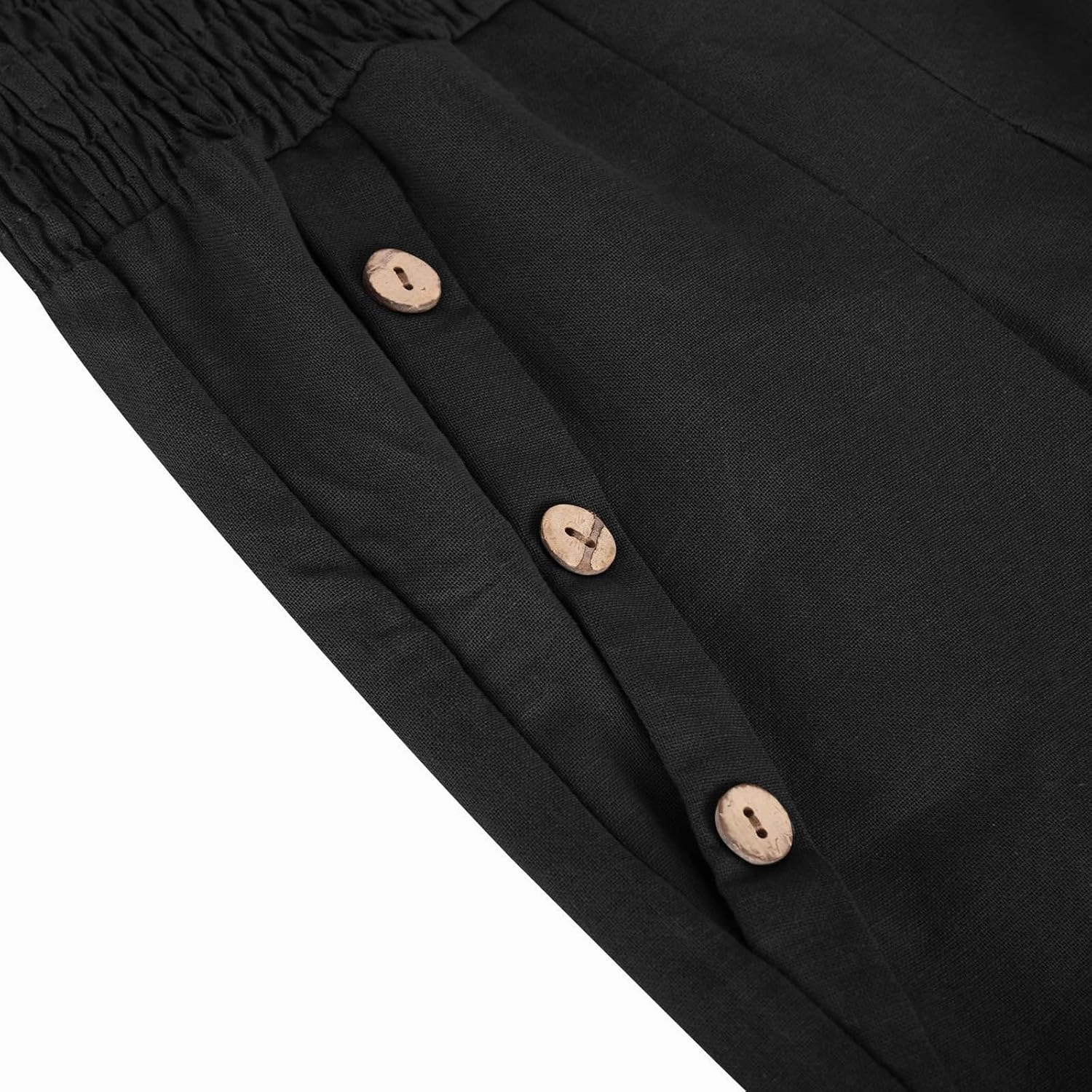 Women's Wide Leg Pants 2024 Summer Casual High Waisted Cotton Linen Pant Straight Leg Lightweight Lounge Trousers