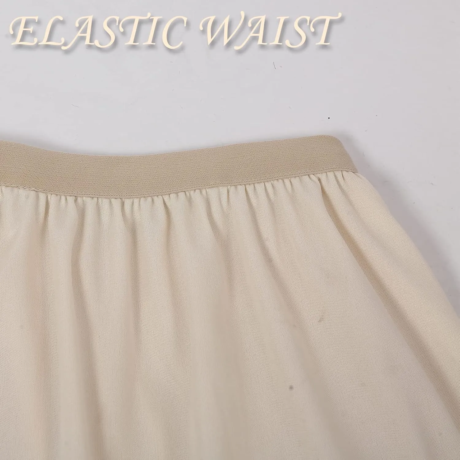 Women's Tulle Skirt Formal High Low Asymmetrical A-Line Fairy Elastic Waist Layered Long Midi Skirts