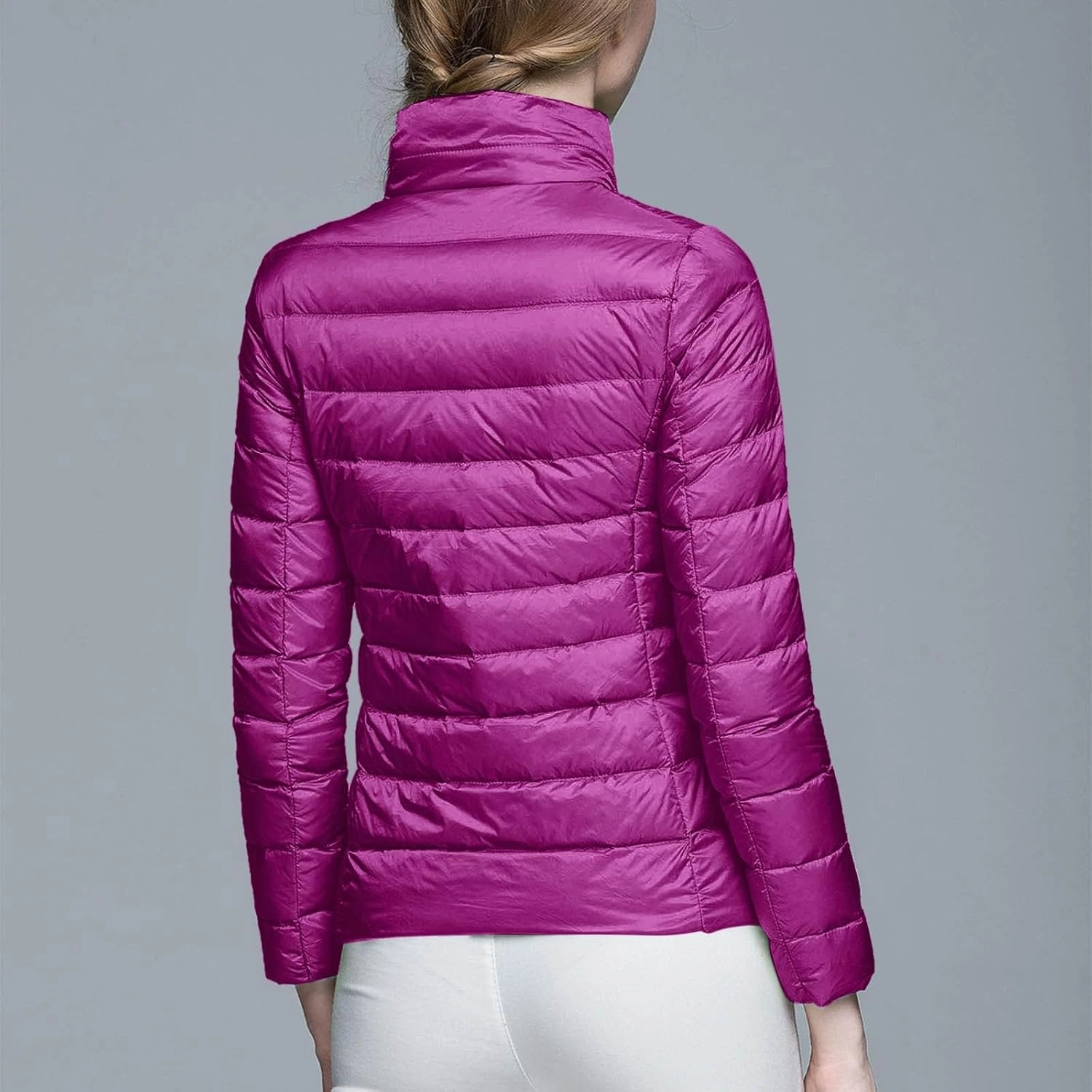 Womens Puffer Jacket 2025 Winter Warm Packable Down Jacket Lightweight Slim Fit Hooded Jacket Short Duck Down Coat