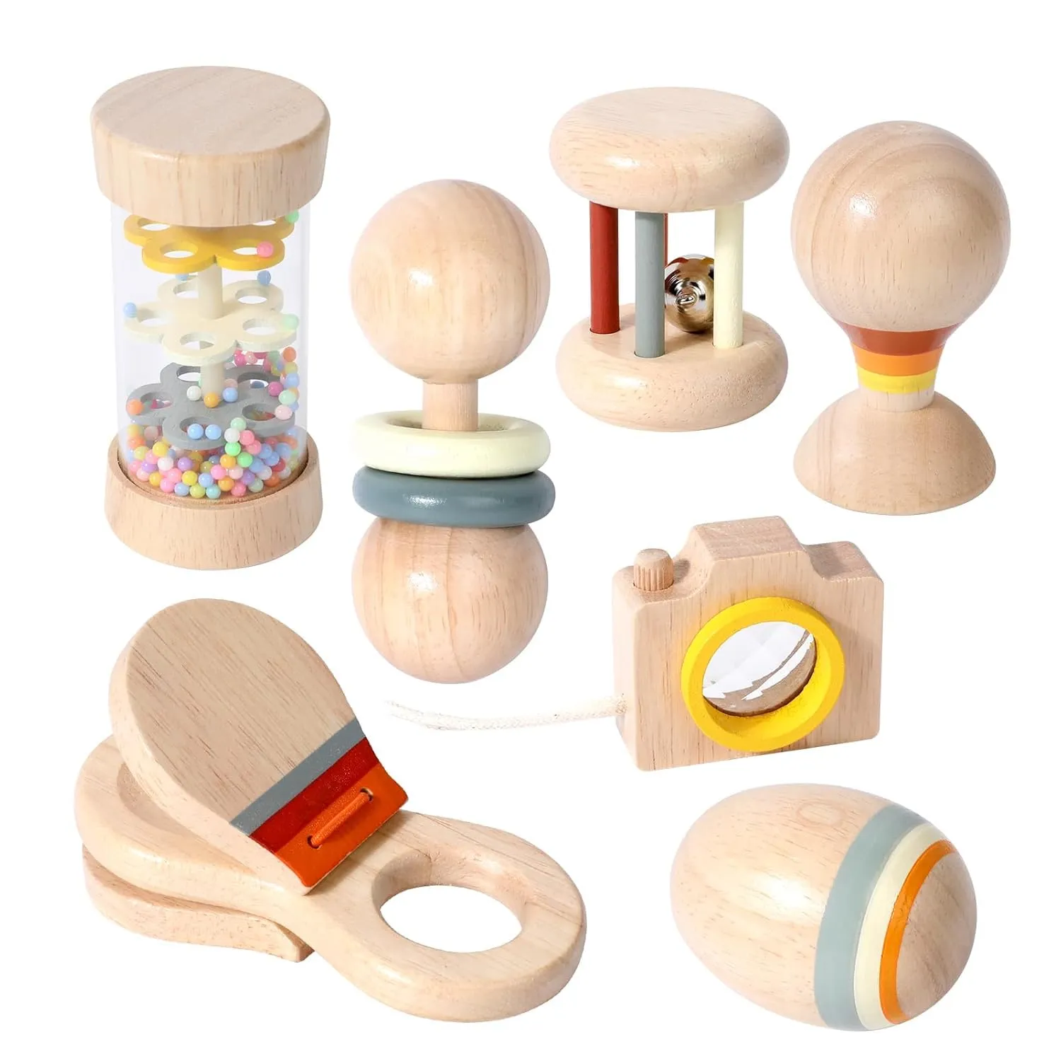Wooden Baby Rattle & Musical Set