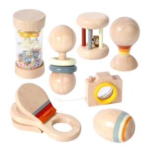 Wooden Baby Rattle & Musical Set