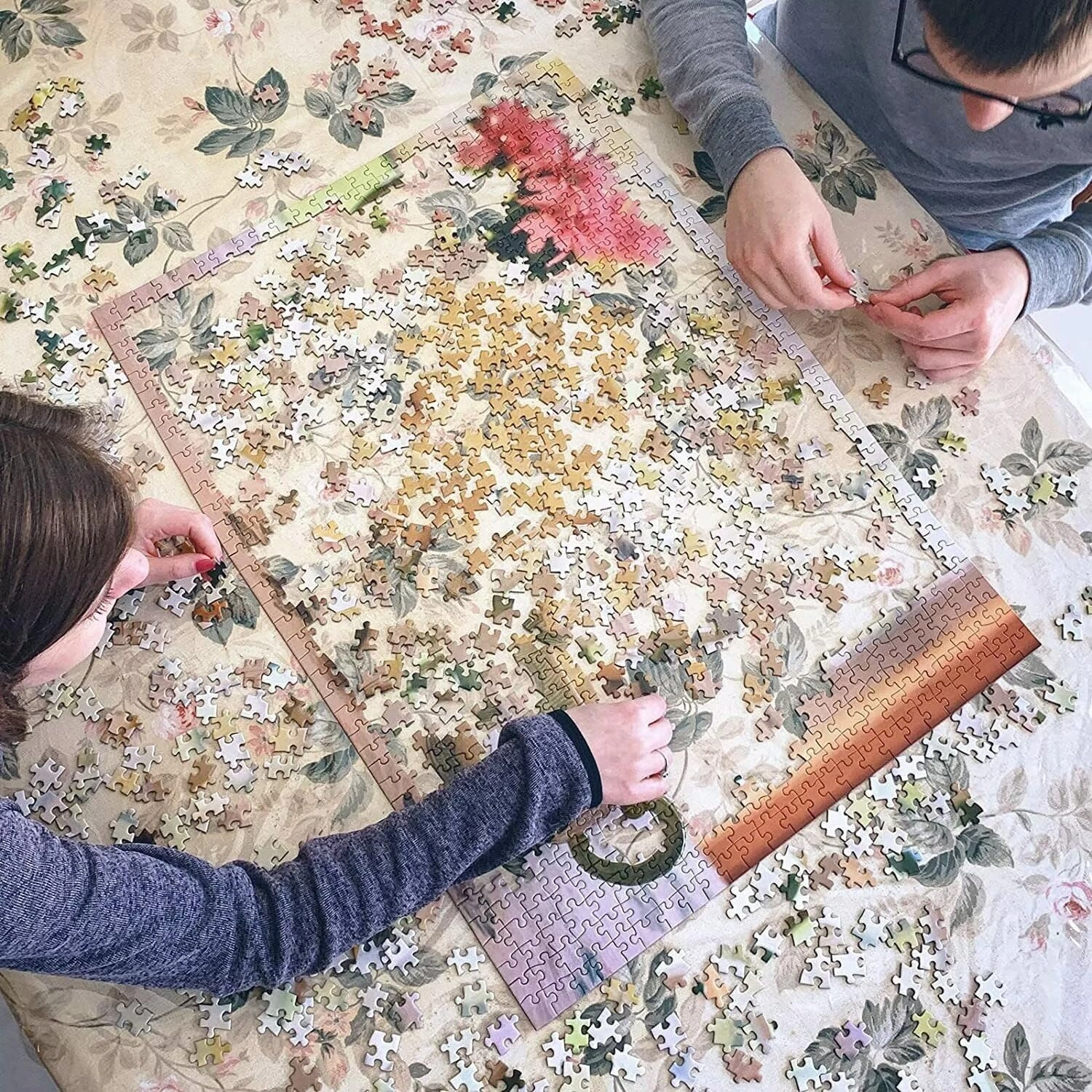 Wooden Puzzles Orange Alpine Flowers 500 Piece Jigsaw Puzzle Adult Jigsaw Puzzles Fun and Challenging Positive Thinking Party Entertainment Perfect Family Puzzles