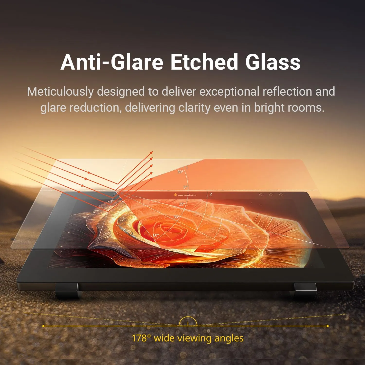 Xencelabs Pen Display 24, Drawing Tablet with 4K Screen Monitor, 99% Adobe RGB Graphic Drawing Display with 40 Customizable Quick Keys, 2 Battery-Free Pens, 8192 Levels Pressure for Win/Mac/Linux
