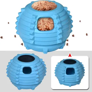 XHX Dog Toy, Durable Large Dog Toys, Fillable Rubber Dog Toys, Interactive Dog Puzzle Play Toy with Stopper (Blue, Small)