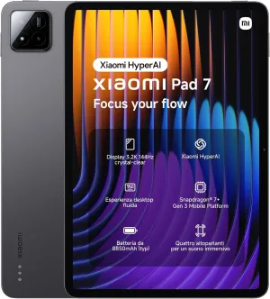 Xiaomi Pad 7 Ai WiFi Version Global (No Calls or Text) 11.2 inches 3.2K 144Hz 8850mAh Bluetooth 5.4 Four Speakers 13 Mp Model 2410CRP4CG (Gray, 256GB   8GB)