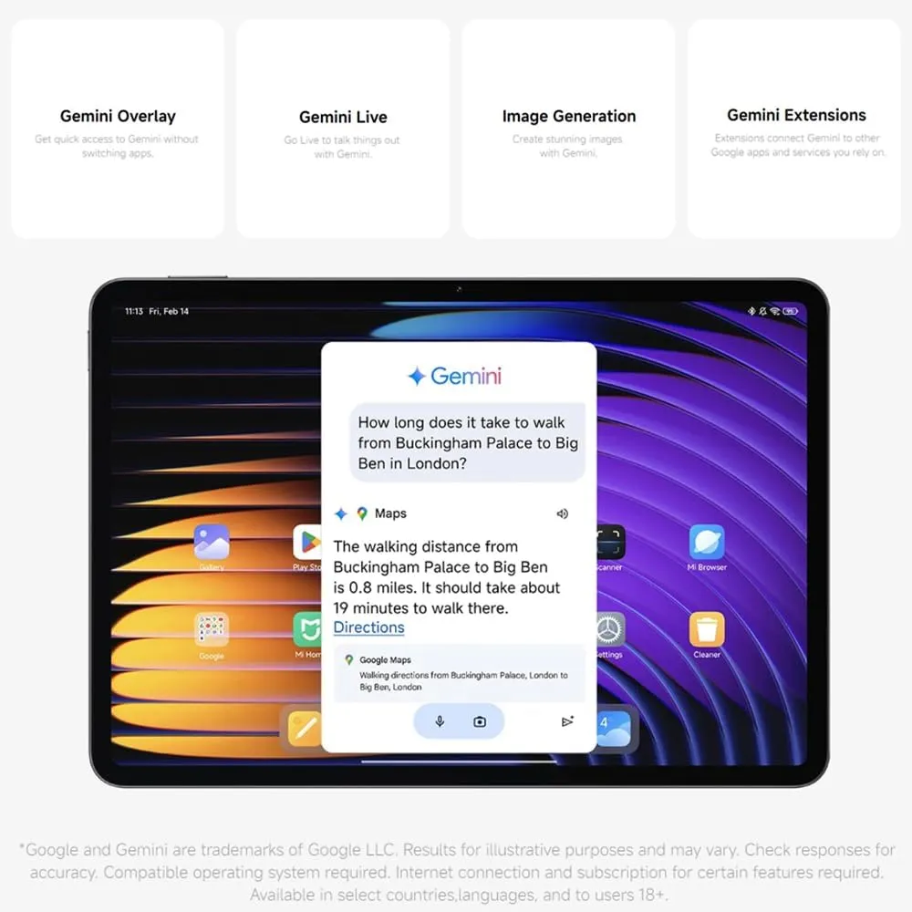 Xiaomi Pad 7 Ai WiFi Version Global (No Calls or Text) 11.2 inches 3.2K 144Hz 8850mAh Bluetooth 5.4 Four Speakers 13 Mp Model 2410CRP4CG (Green, 256GB   8GB)