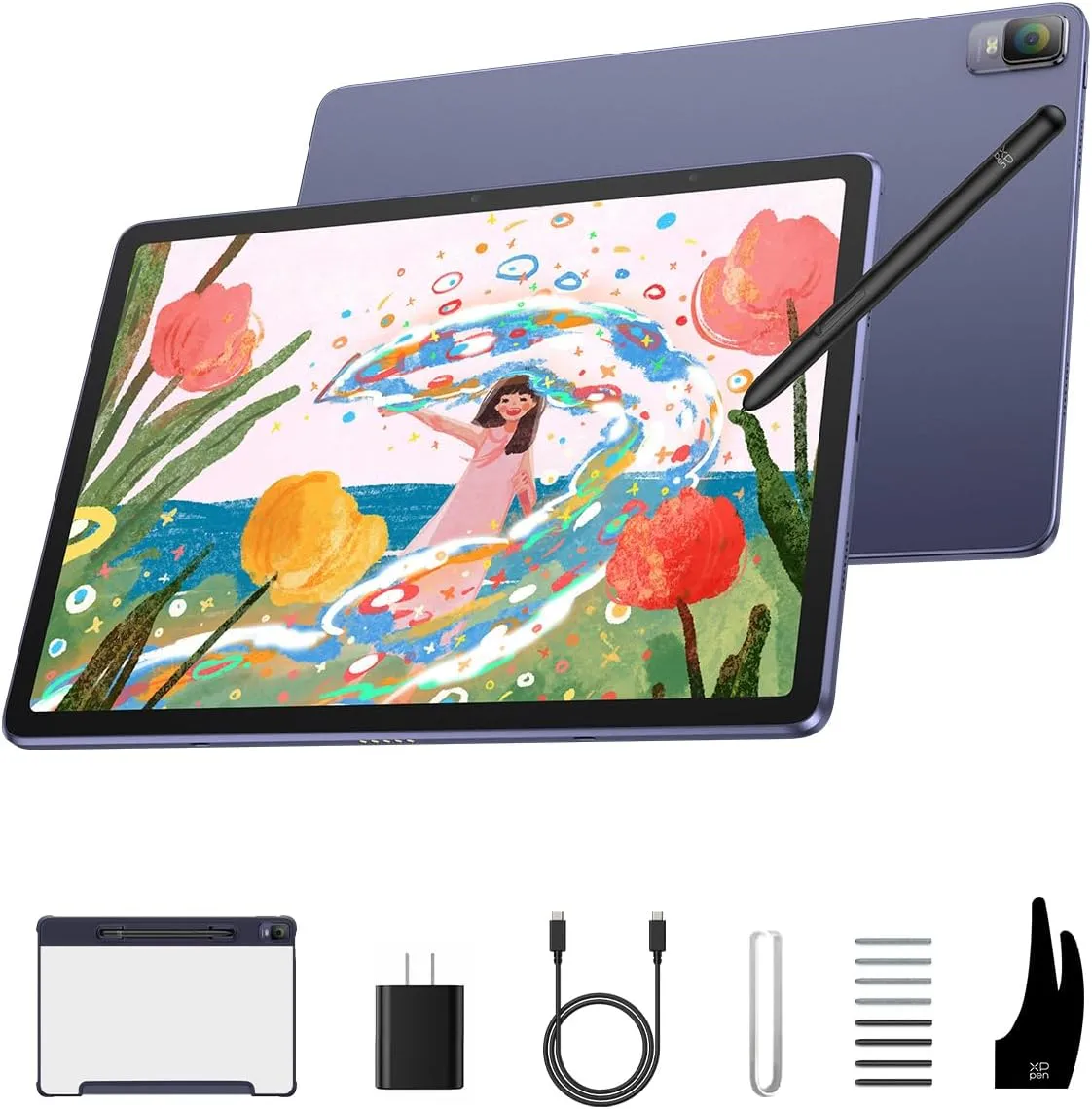 XPPen Standalone Drawing Tablet No Computer Needed Magic Drawing Pad with 16384 Pressure Levels X3 Pro Pencil 12.2-inch Digital Art Tablet with Paper-Like Screen, 8GB   256GB Portable for Artists