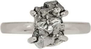 Xtremegems Natural Meteorite Campo Del Cielo - Argentina 925 Silver Ring s.8 ALLR-30679