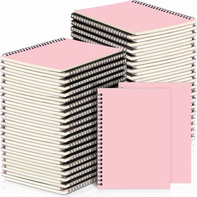 Yahenda Spiral Notebook Bulk A5 Journal Lined 8.3'' x 5.5'' Writing Paper Notebook for Office Business School Classroom Supplies End of Year Gift(Pink,18 Pcs)
