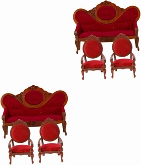 YARNOW 2sets Scale DIY Dollhouse Decor Mini Furniture for Collectors 3pcs*2