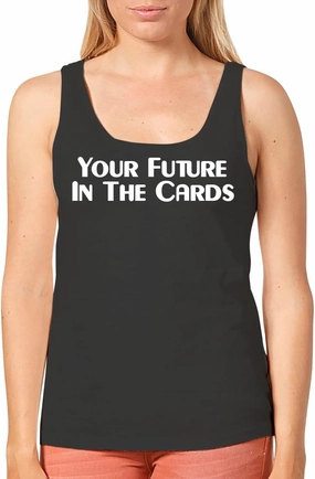 Your Future in The Cards - Women's Cozy Graphic Tank Top – Soft, Stylish, and Comfortable CP05 Black