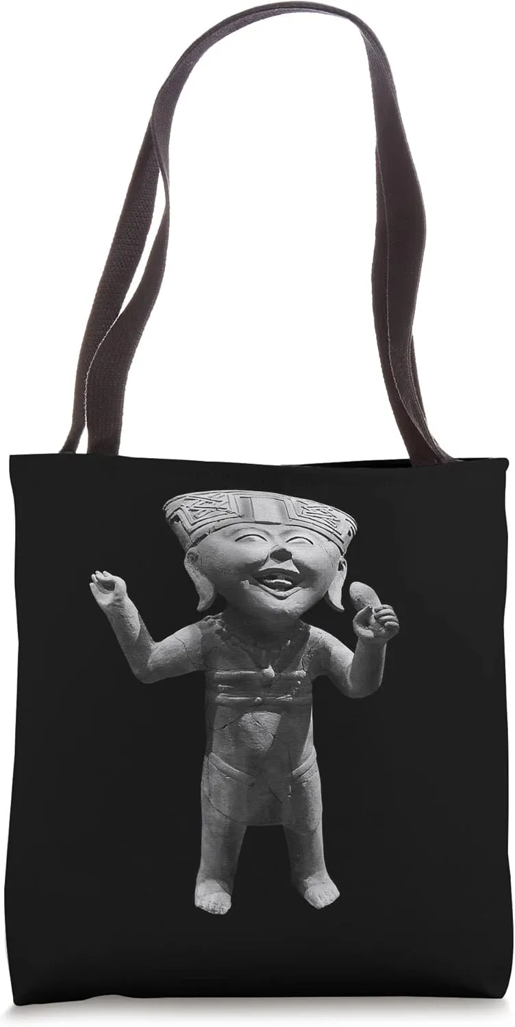 Zapotec Figure Smiling Holding Rattle Tote Bag