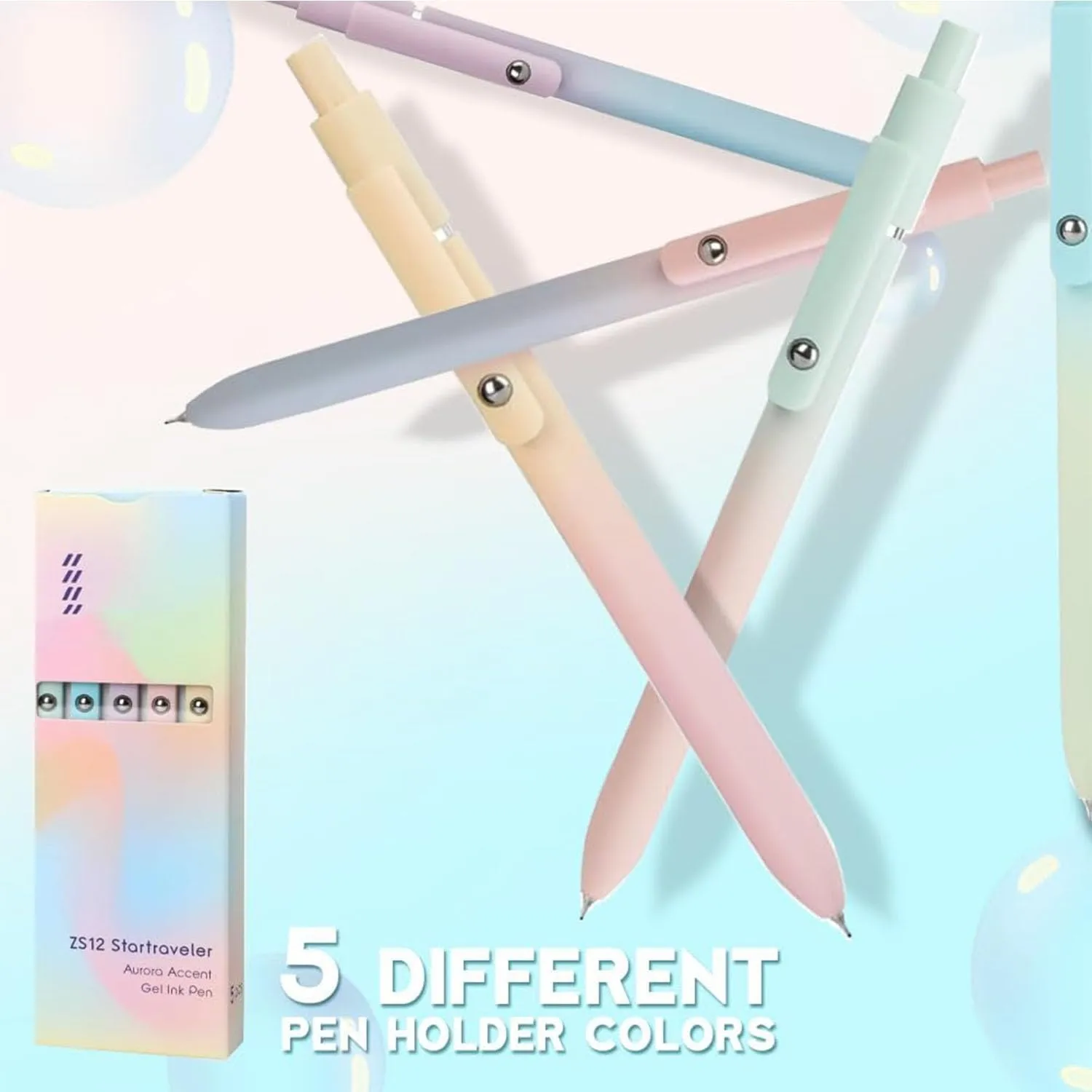 Zenith Gel Pens - zenith zs12 star traveler pens,zenith star traveler gel ink pens, zenith zs12 startraveler aurora accent gel ink pen, Zenith 0.5mm Fine Point Retractable with 10 refills (10PCS)