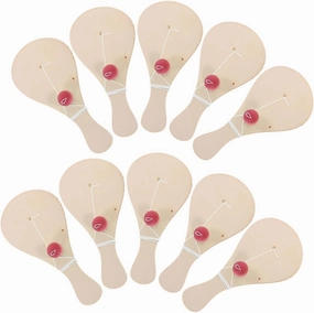 ZUNOXAZ 10pcs Blank Paddle Ball Boards DIY Graffiti Wooden Paddles for Boys and Girls for Creative Play Detachable Design for Easy Cleaning and for Family Bonding Activities